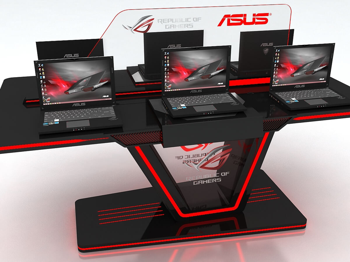electronic products display table