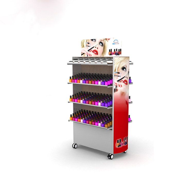 makeup display shelf