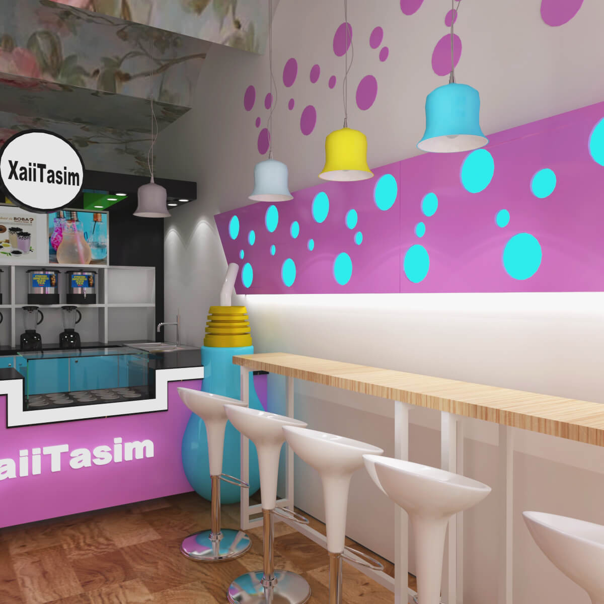 bubble tea counter
