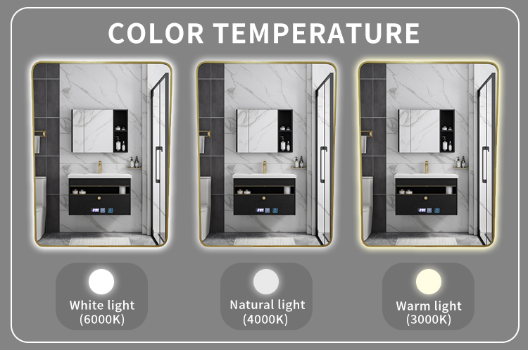 Frameless LED Lighted Mirror Bathroom