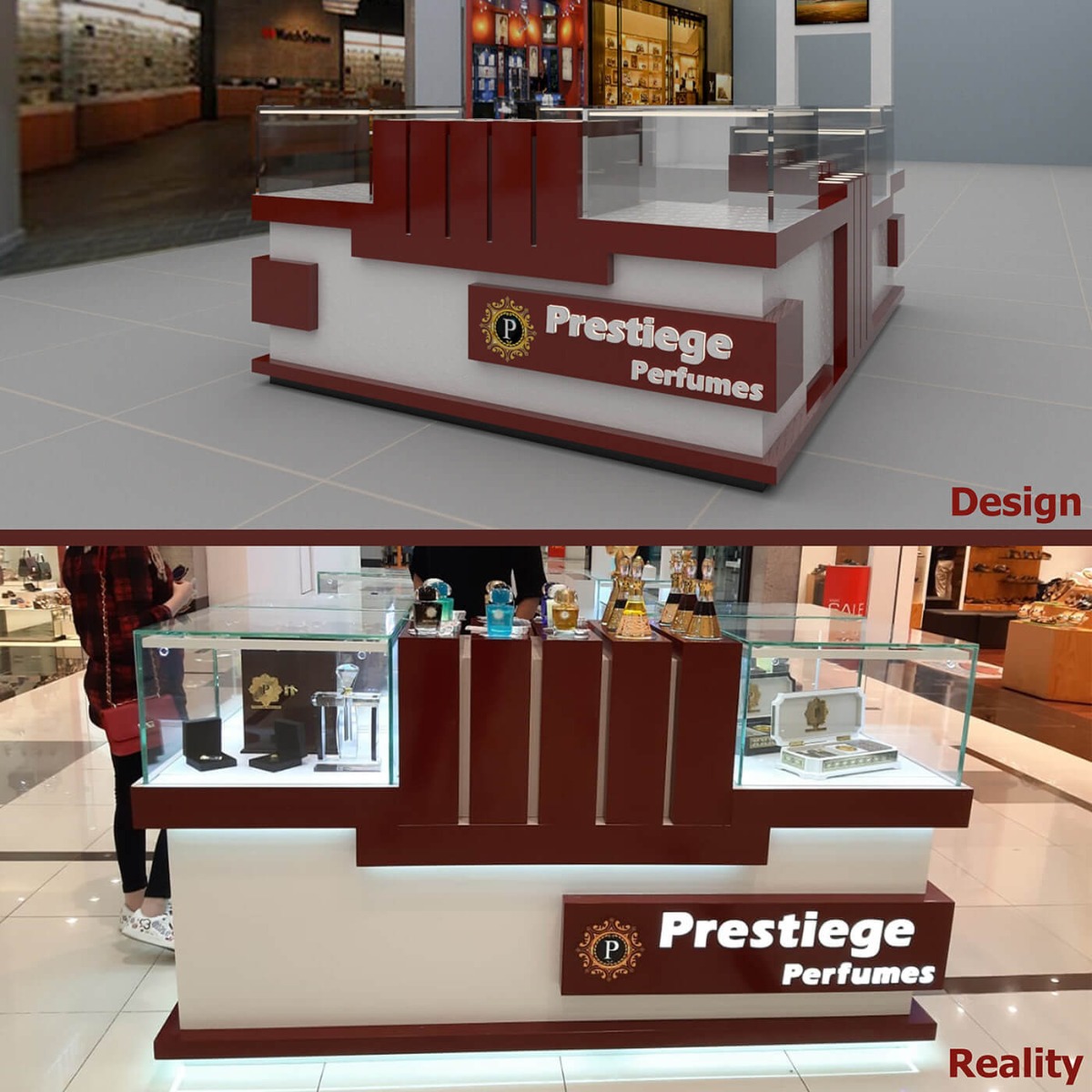cosmetic display kiosk 