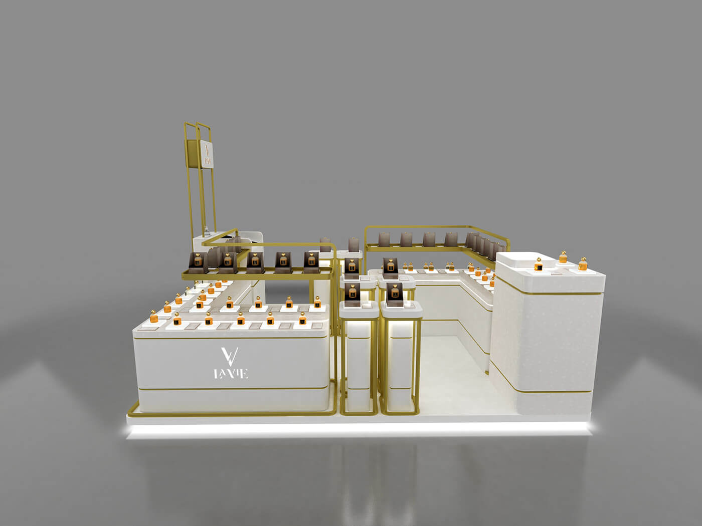 perfume display booth 