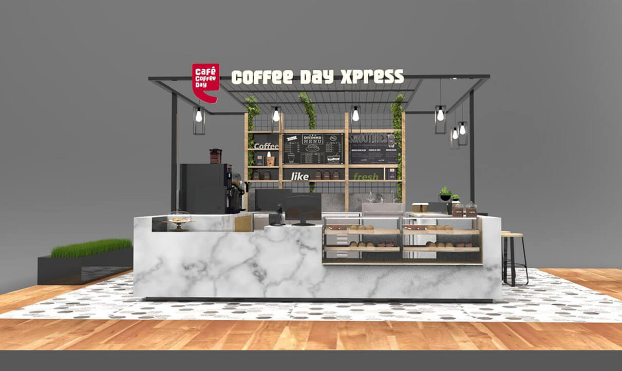mall coffee booth 