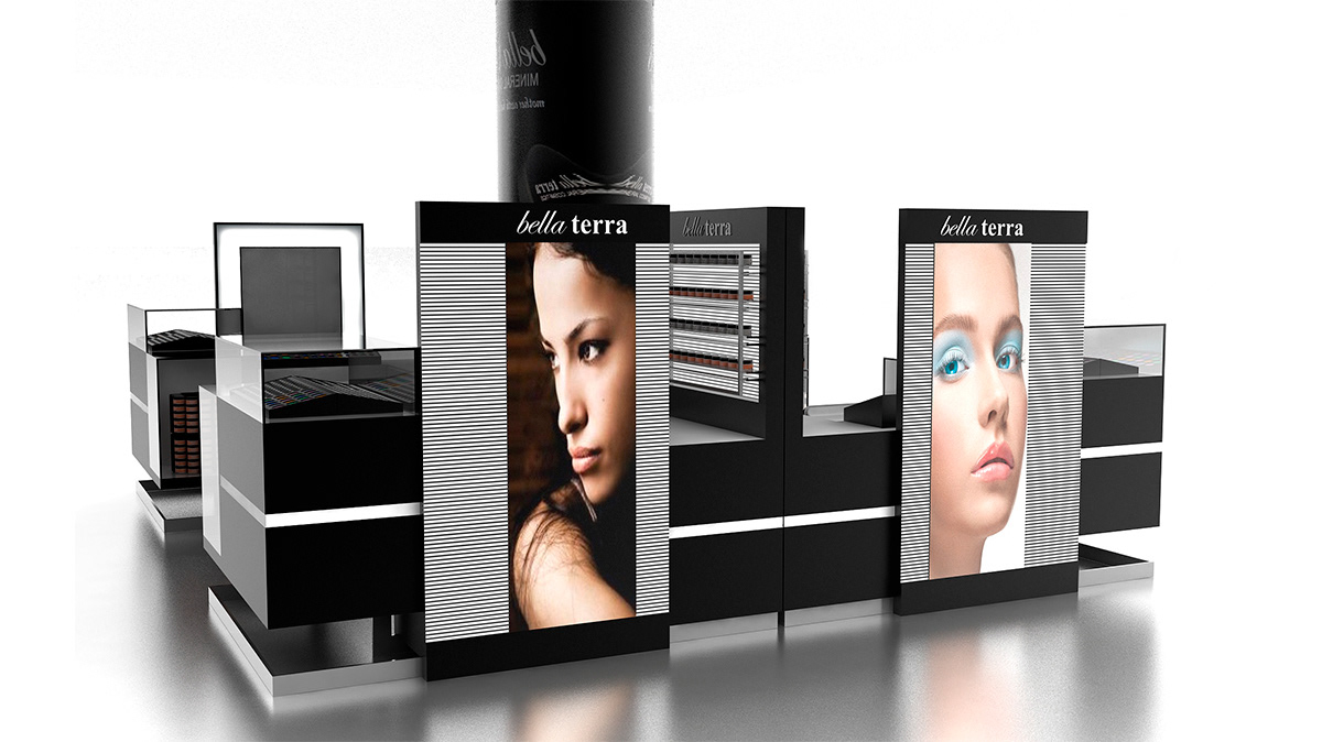 salon display showcase