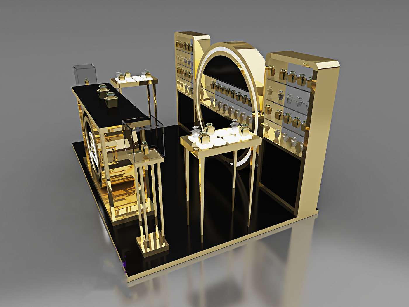 perfume display stand 