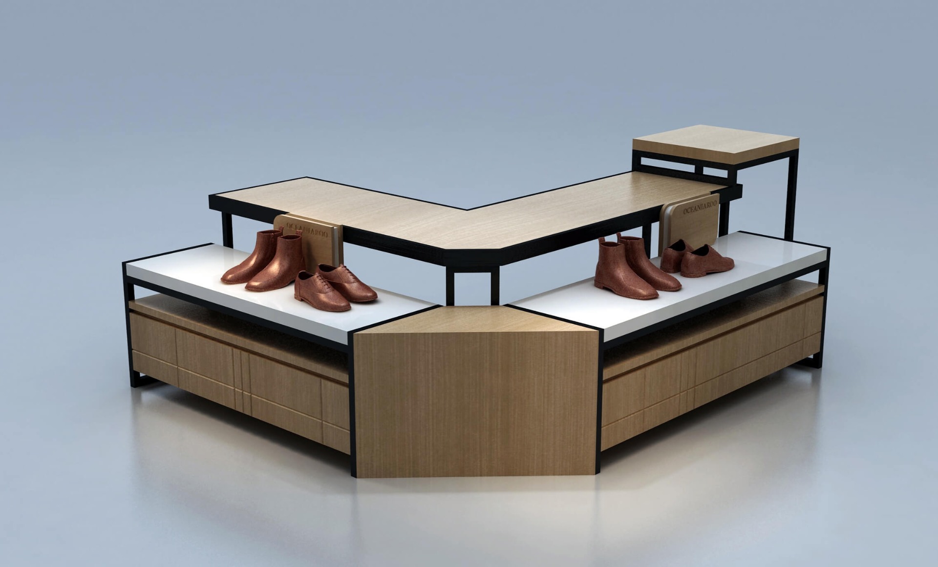 shoes shop counter furniture