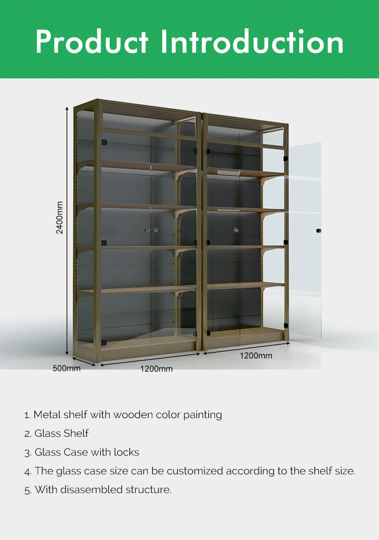 glass display showcase