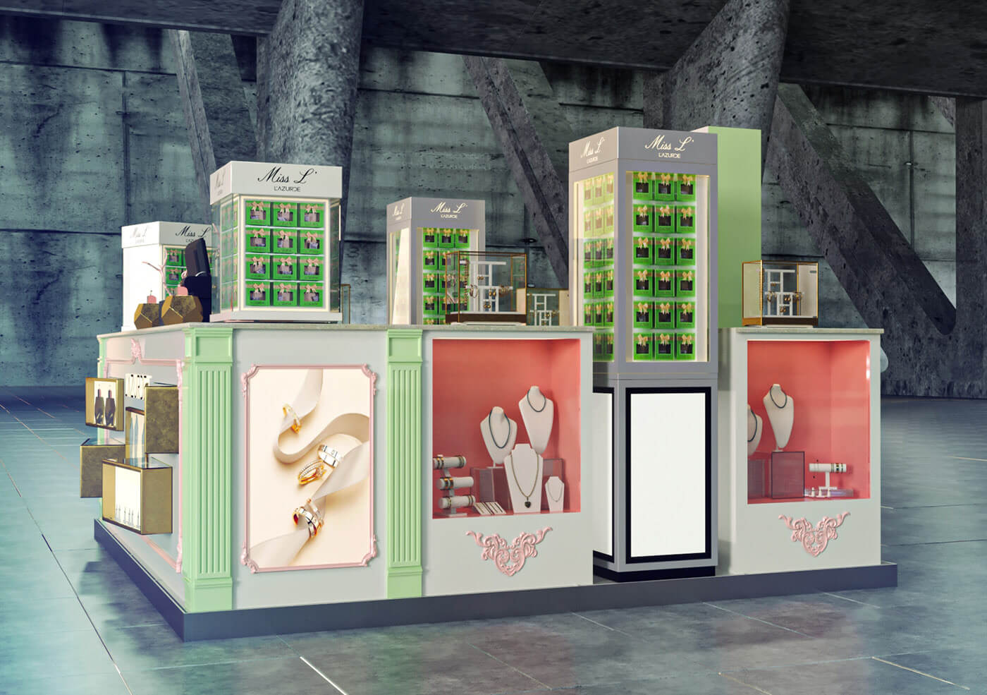 jewelry display booth 