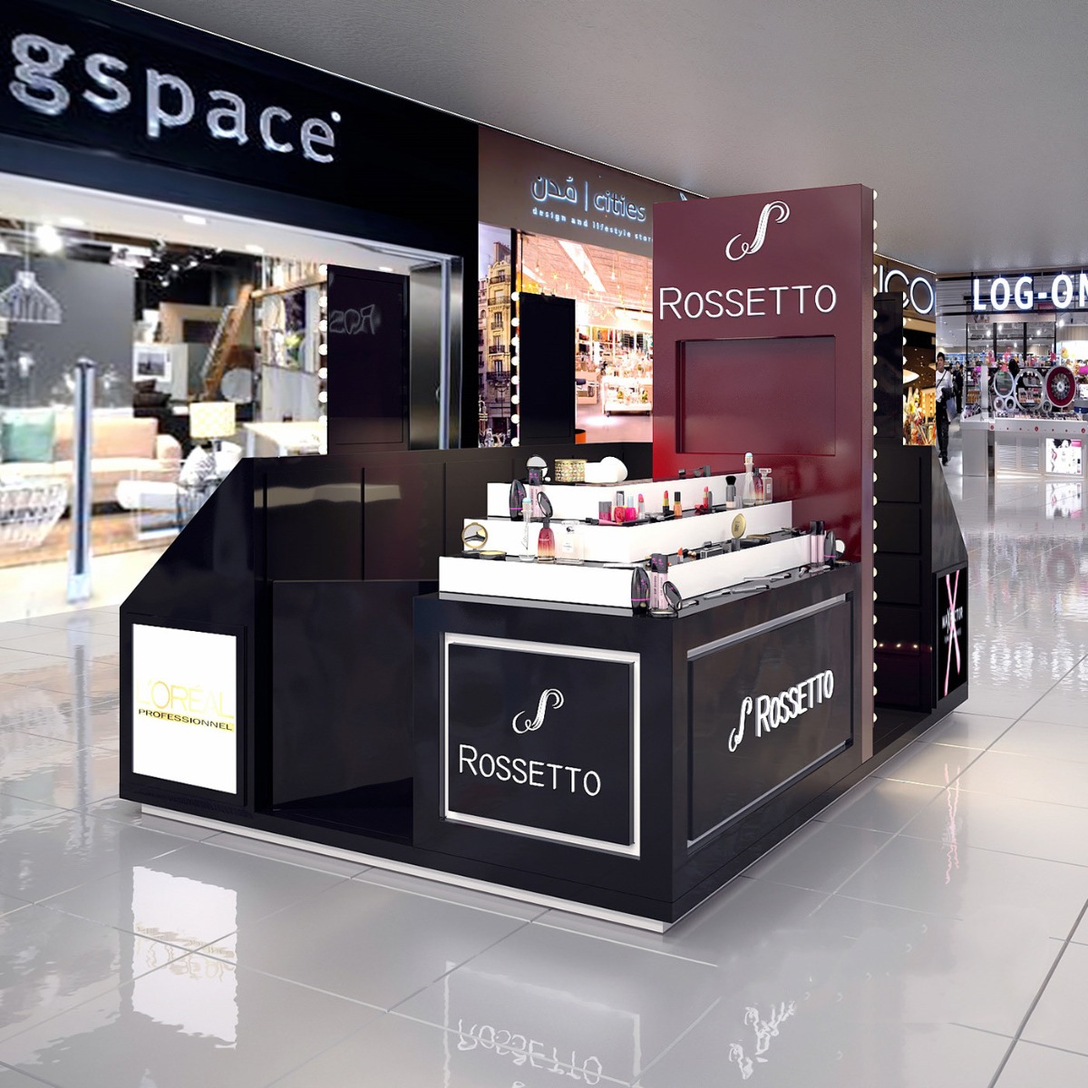 cosmetic kiosk design 