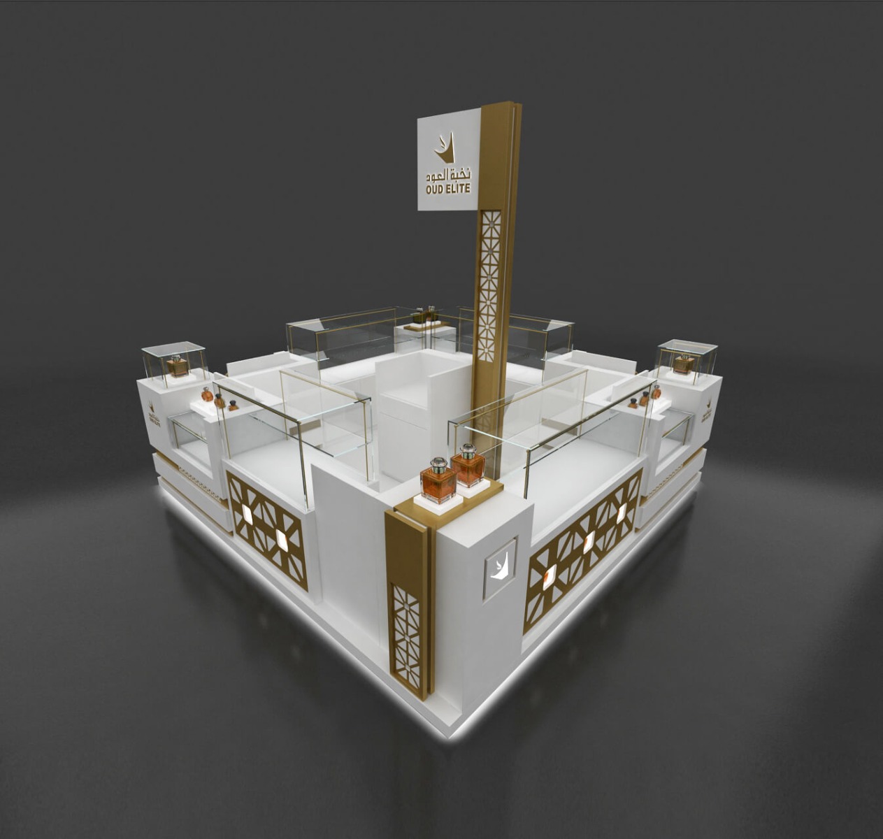 perfume display showcase 