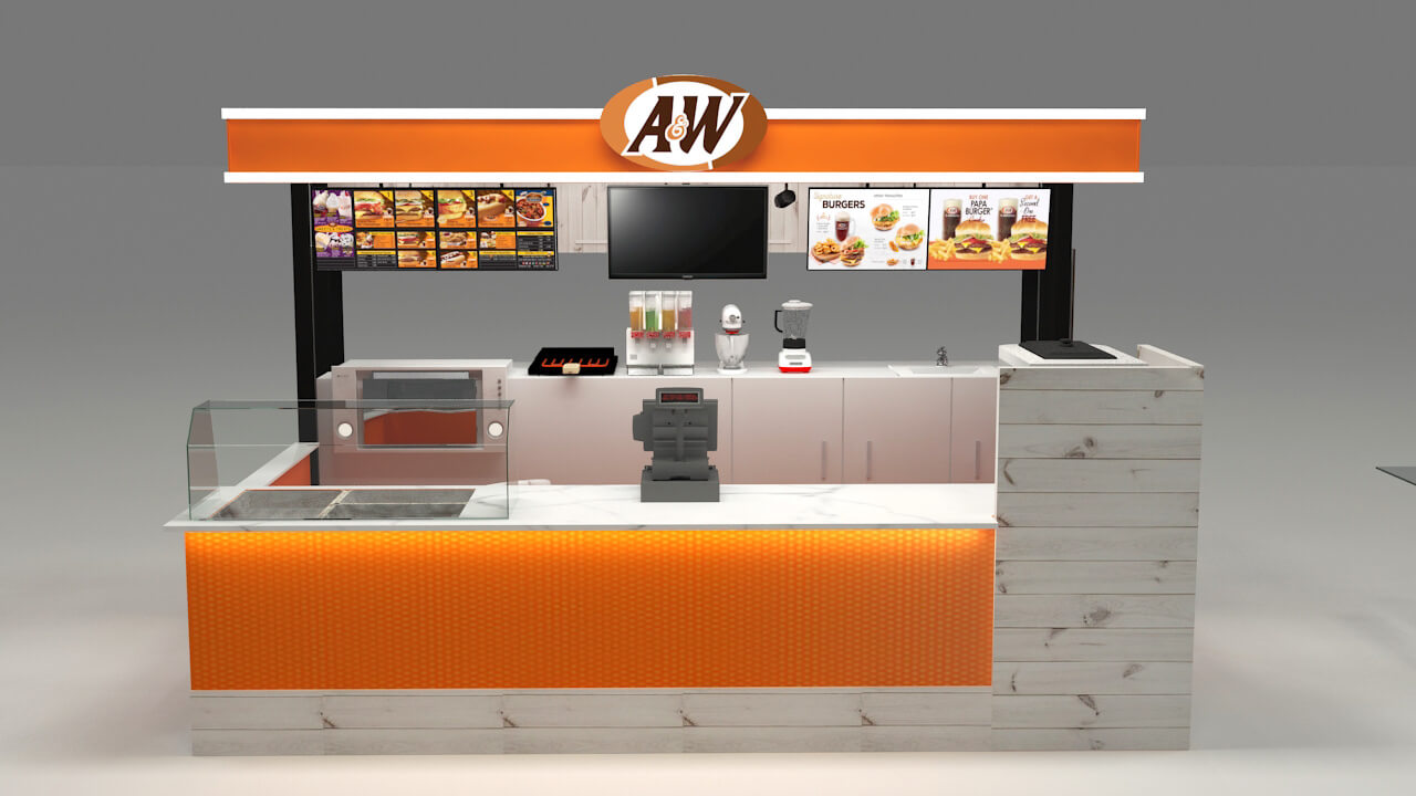 burger display kiosk 