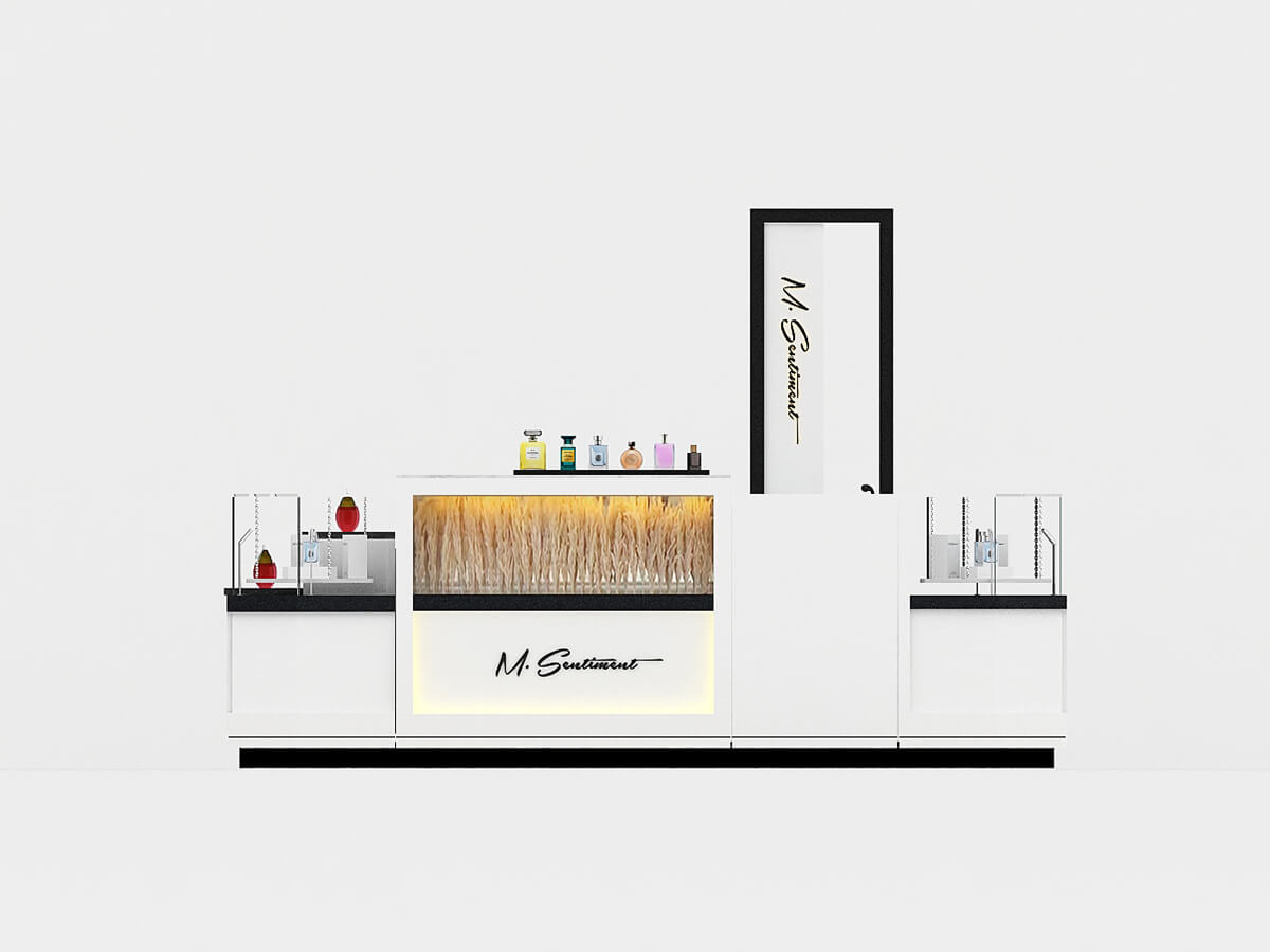 perfume display showcase 