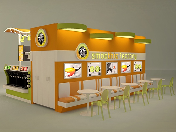 Ant Display Smoothies Factory Retail Booth