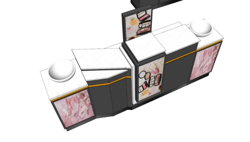 cosmetic display counter 
