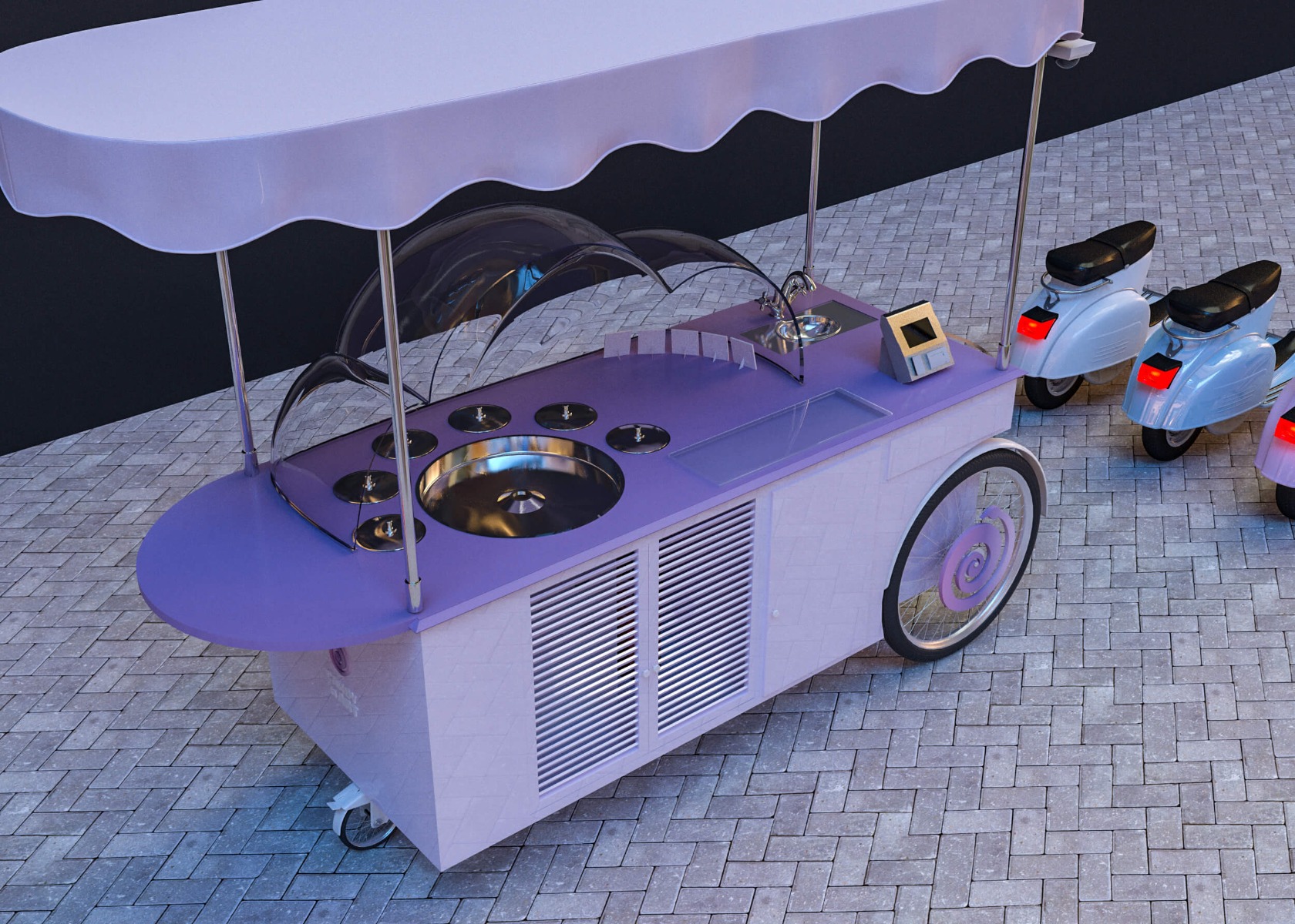 stainless steel cart