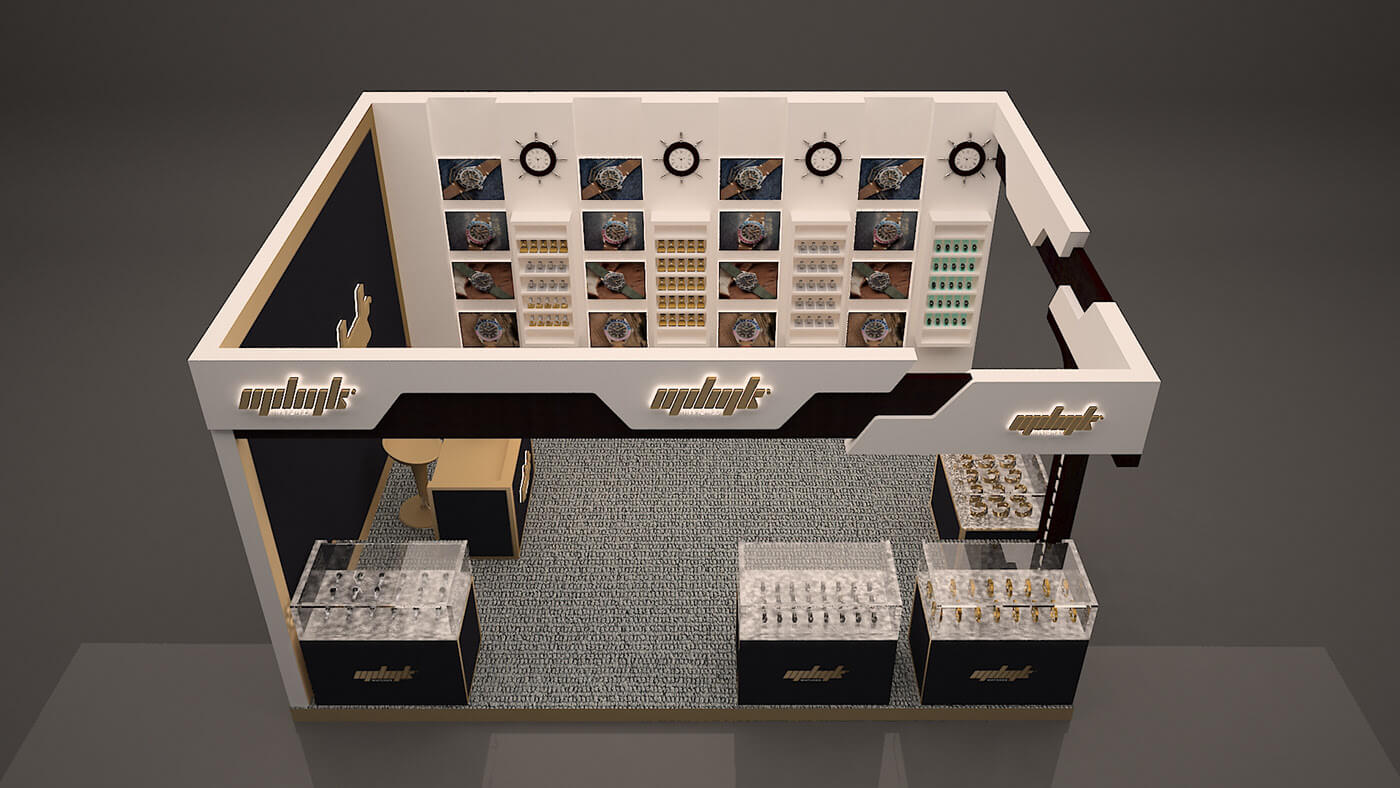 watch retail booth