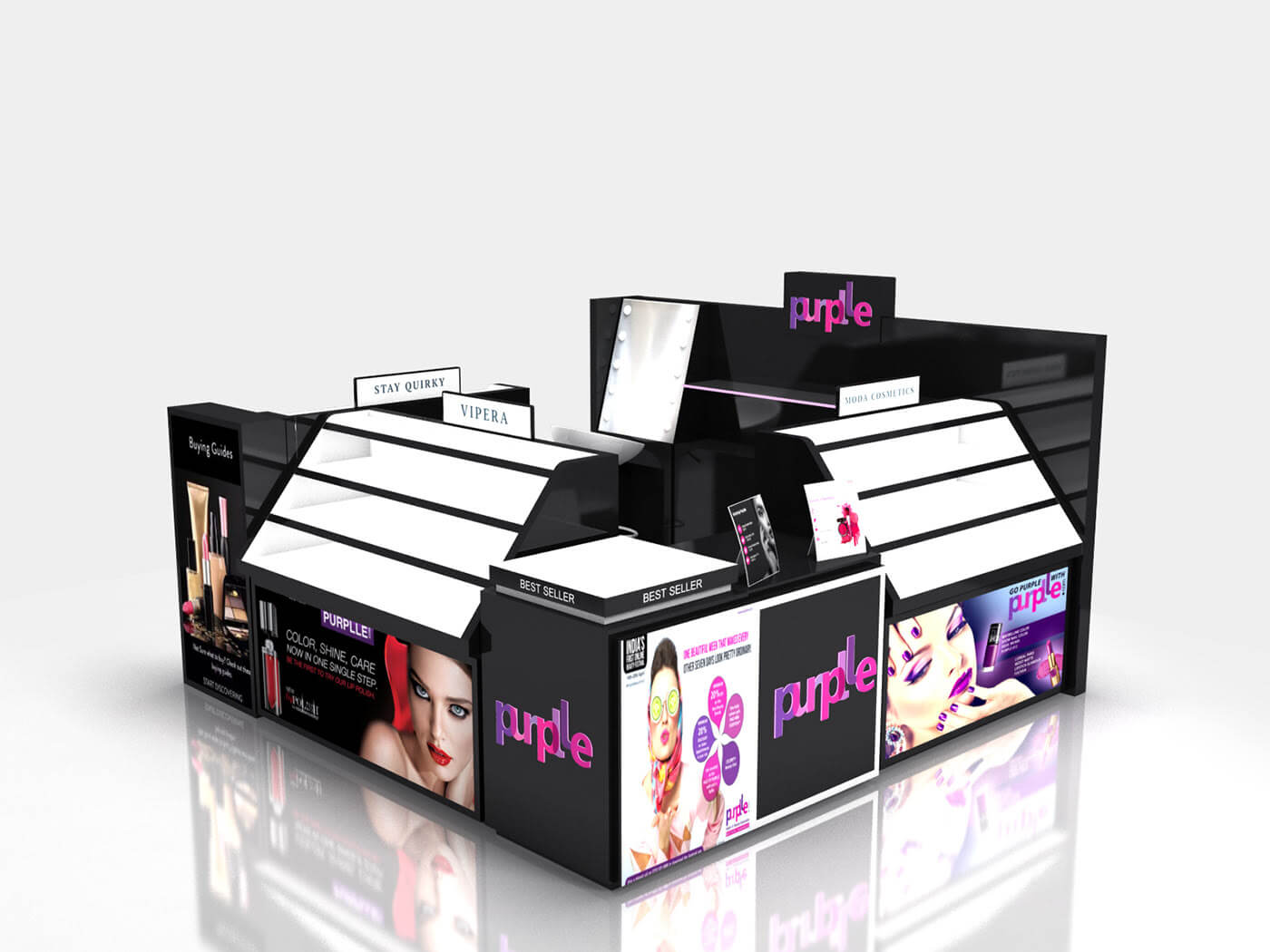 cosmetic display booth 