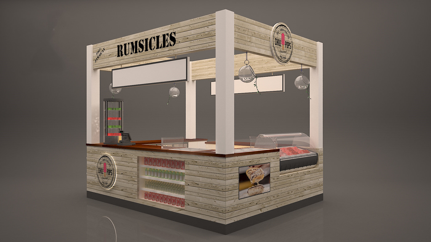 mall frozen yogurt booth 