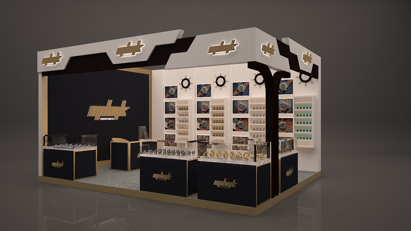exhibition watch display showcase