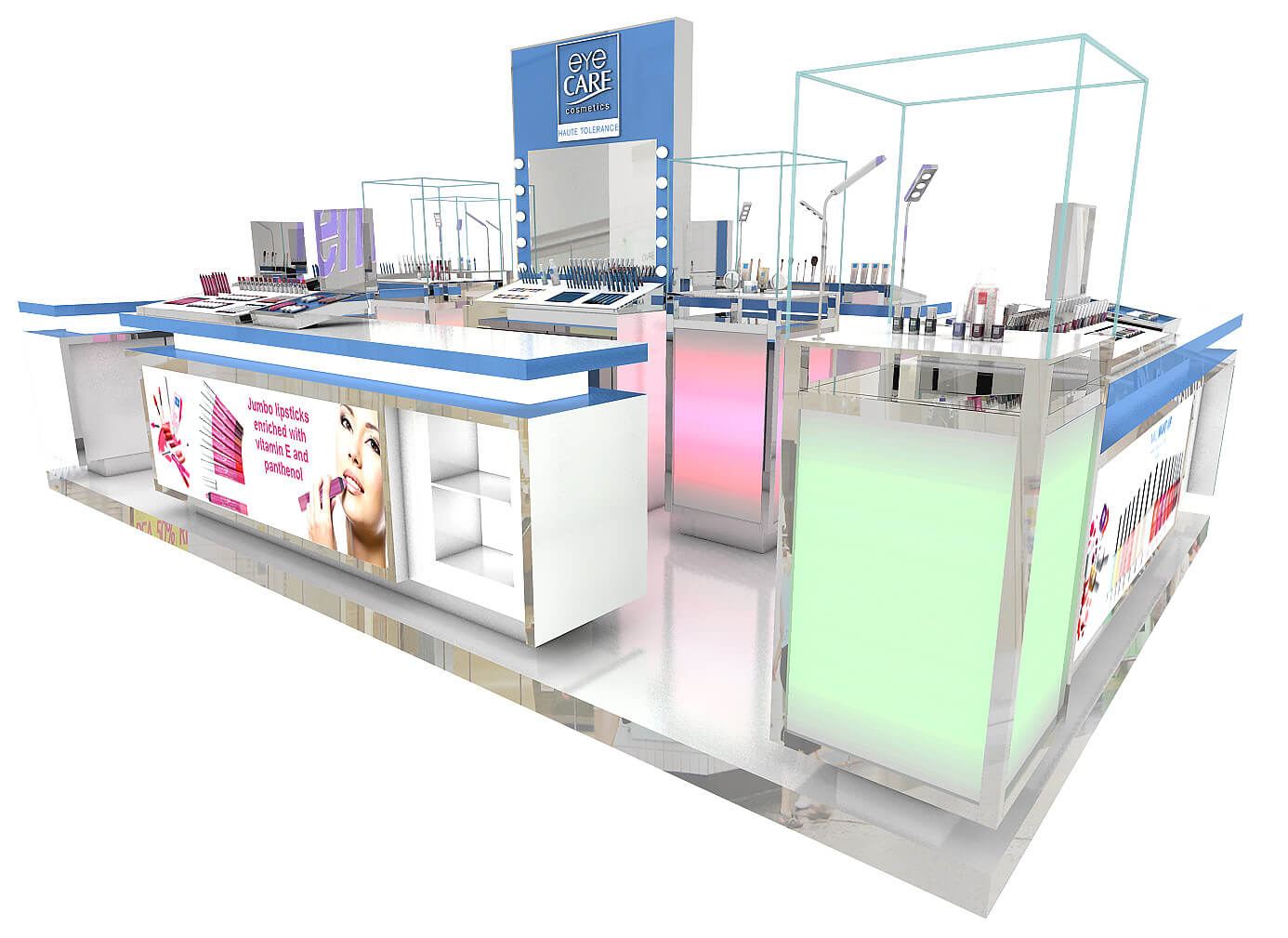 cosmetic display booth 