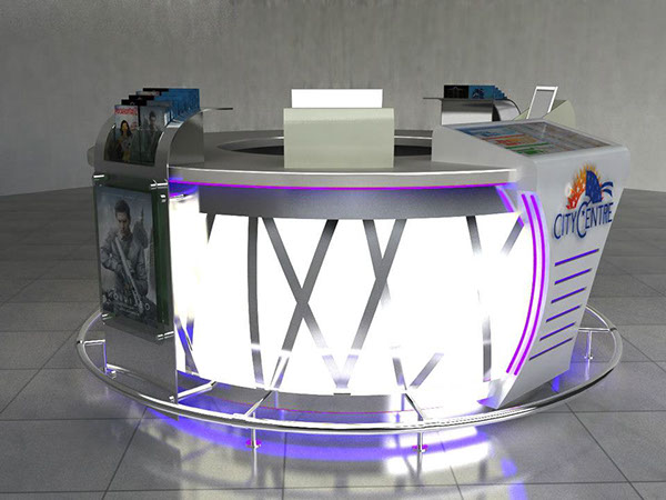 wooden checkout counter 