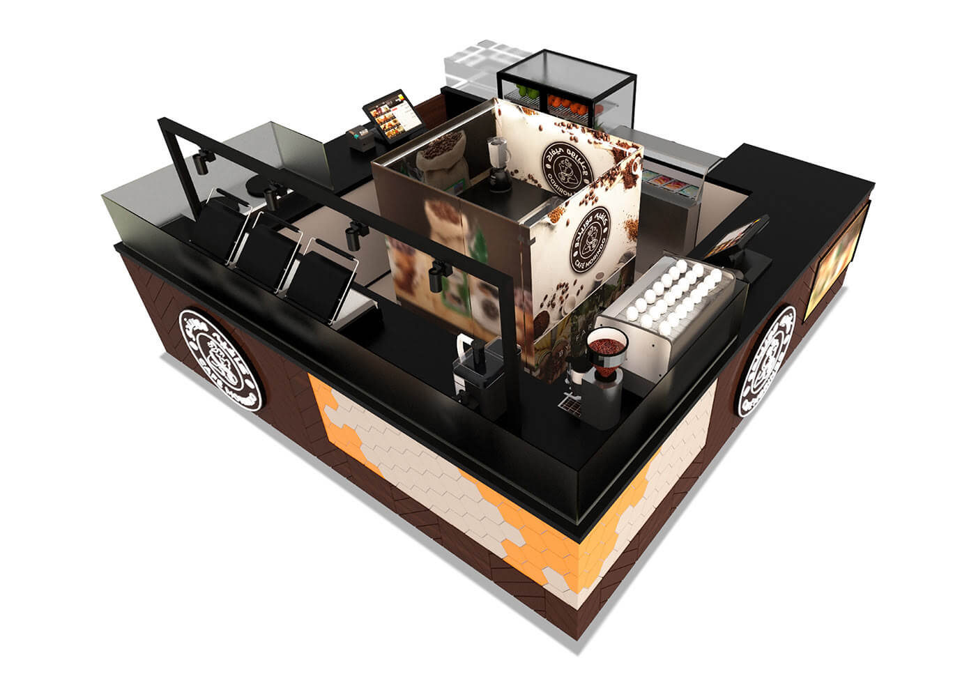 mall smoothie kiosk design 