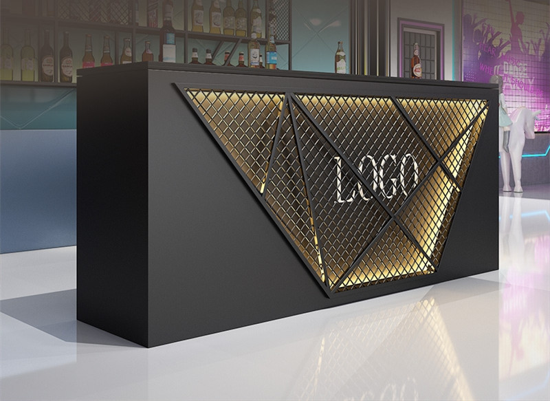 metal reception desk 