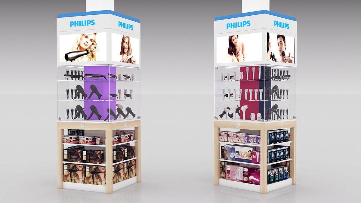 hair dryer display case 