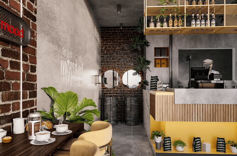 cafe interior design ant display
