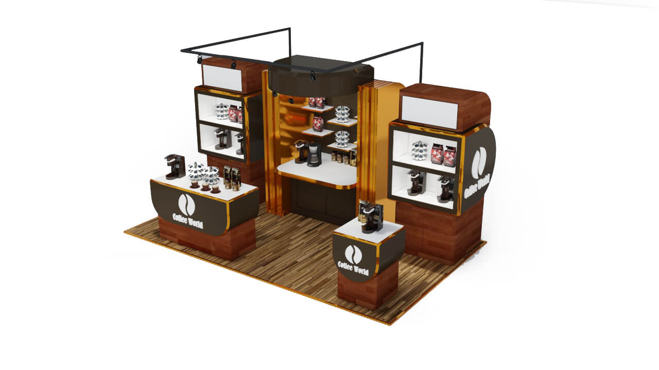 coffee display kiosk 