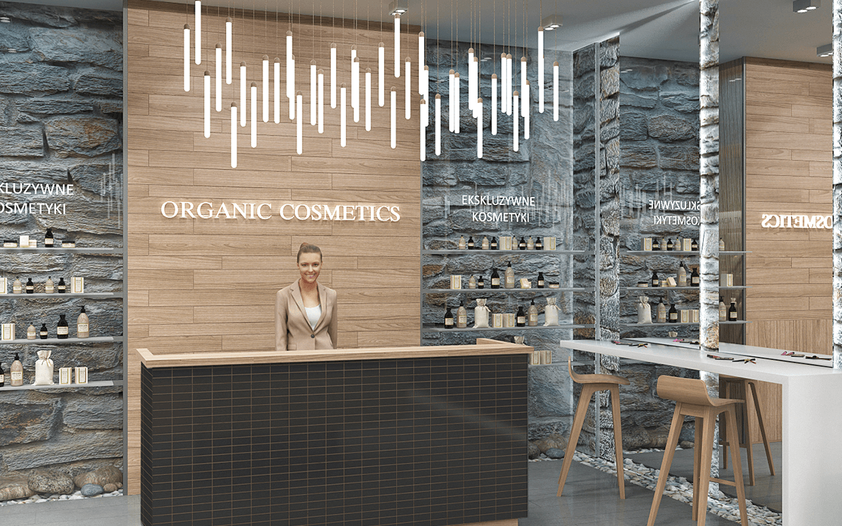 cosmetic shop 3d design