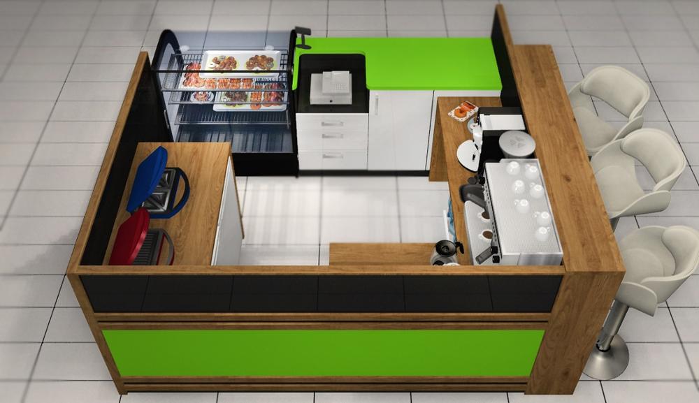 mall coffee kiosk