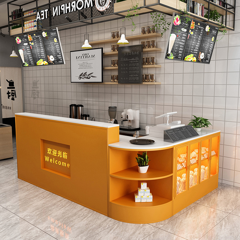 wood reception desk 