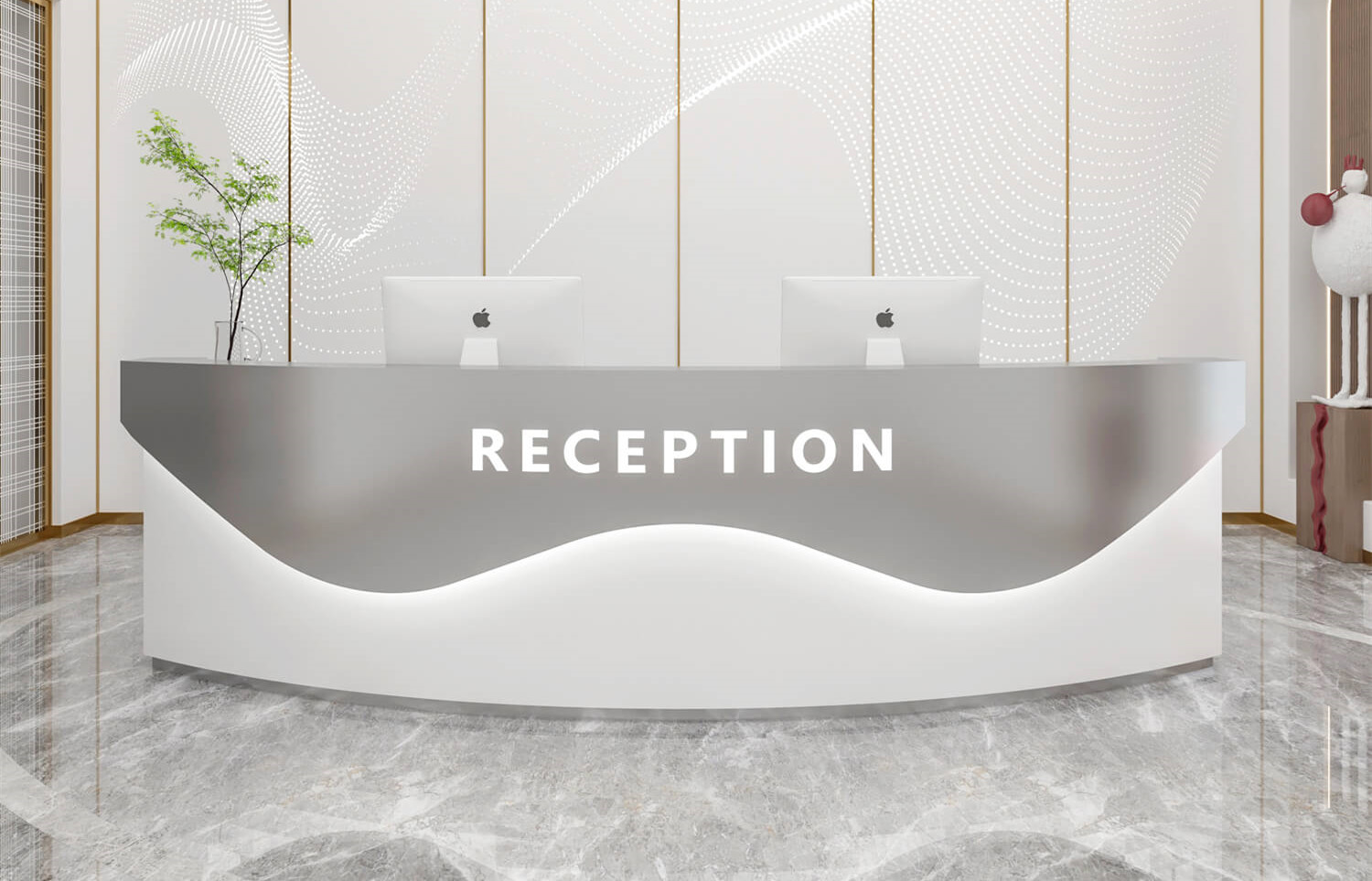 Ant display reception desk