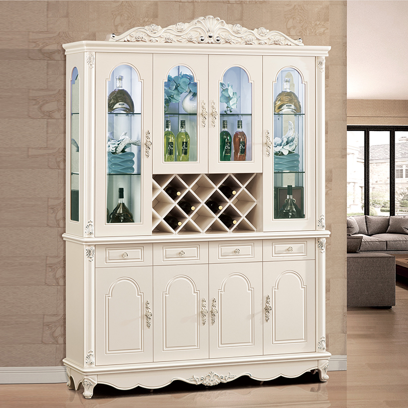 European-style wine storage cabinet details