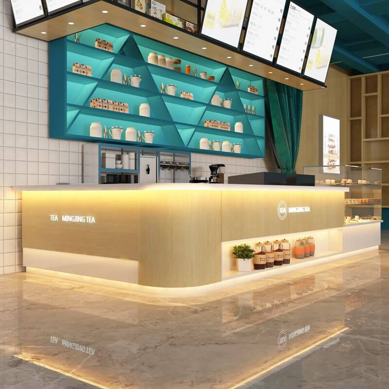 bubble tea shop kiosk 