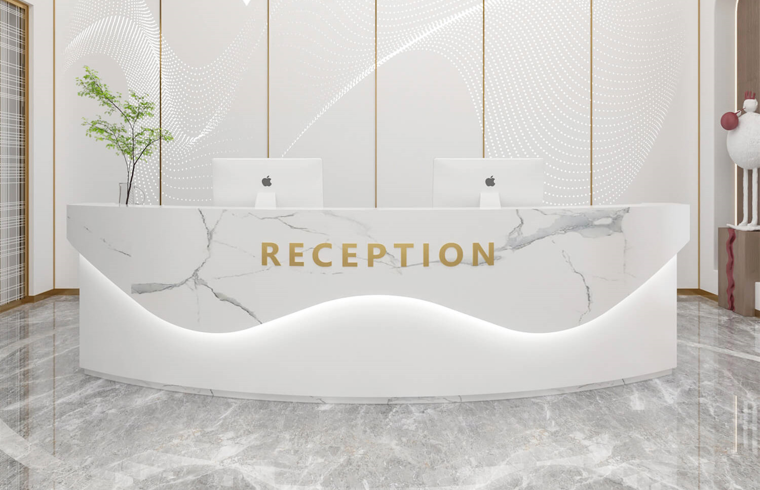 ant display reception desk