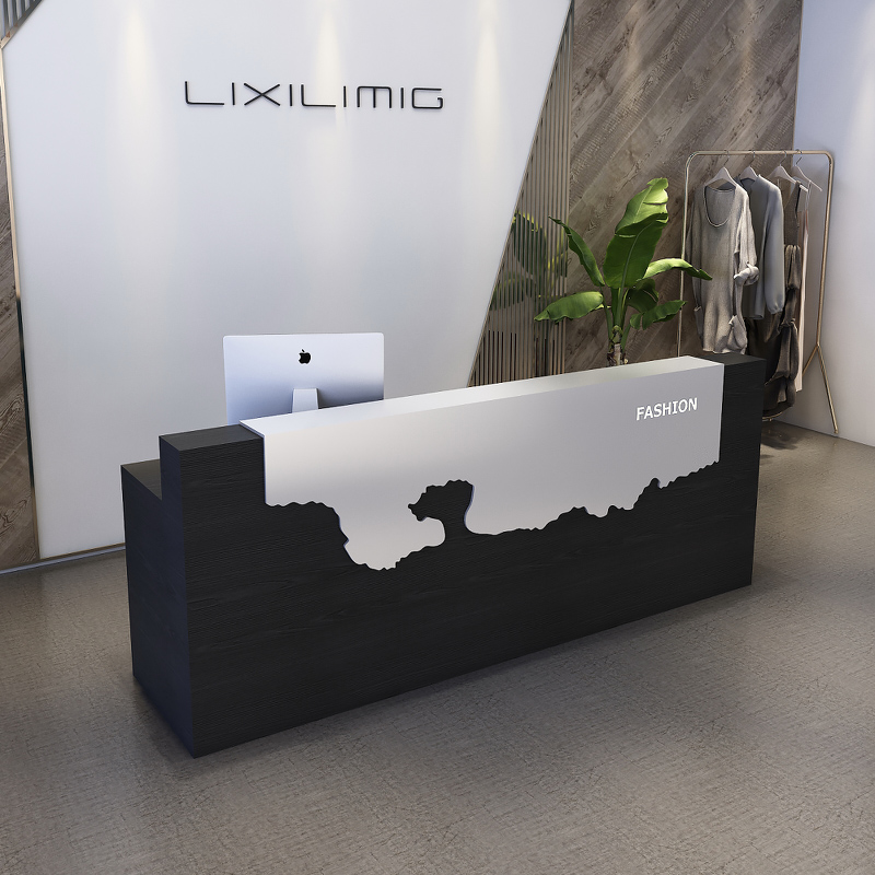 golden stainless steel reception desk 