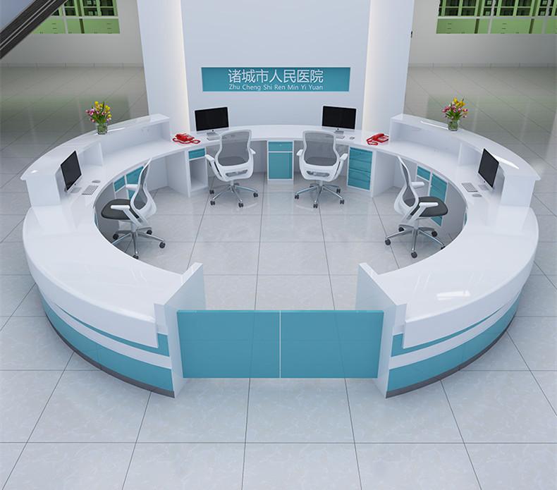 wood reception desk 