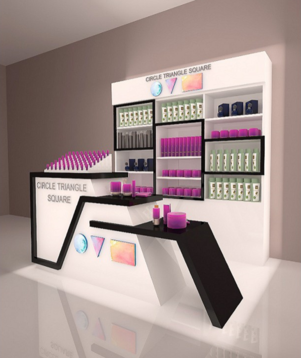 cosmetic display bar counter