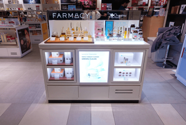 cosmetic display counter