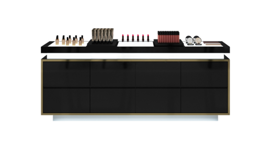 cosmetic display counter