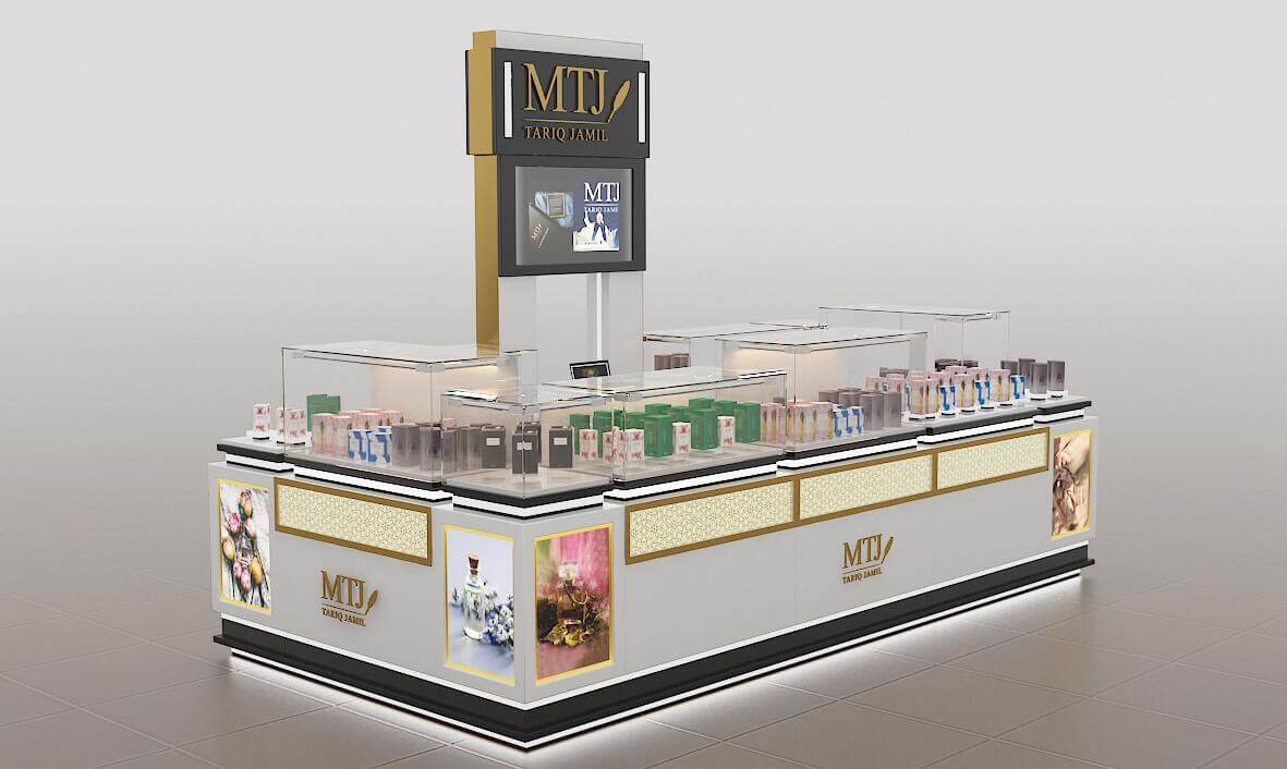 perfume display kiosk 