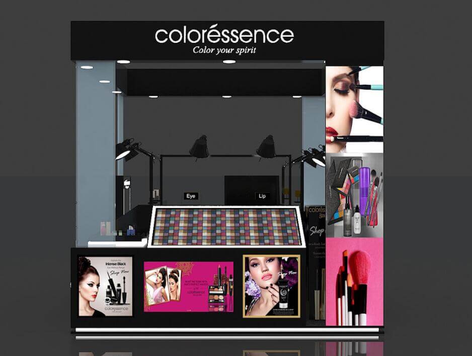 makeup kiosk design 