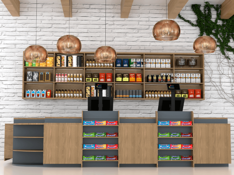 retail cashier counter bar