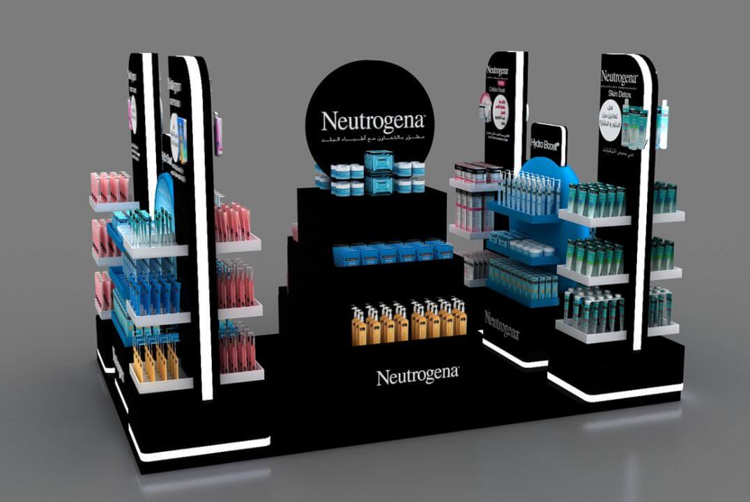 cosmetic display booth 
