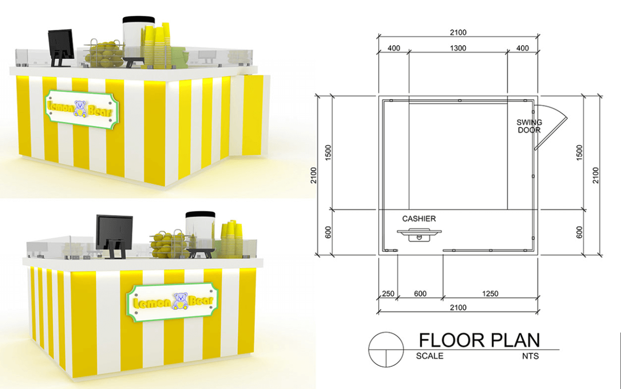 juice retail kiosk