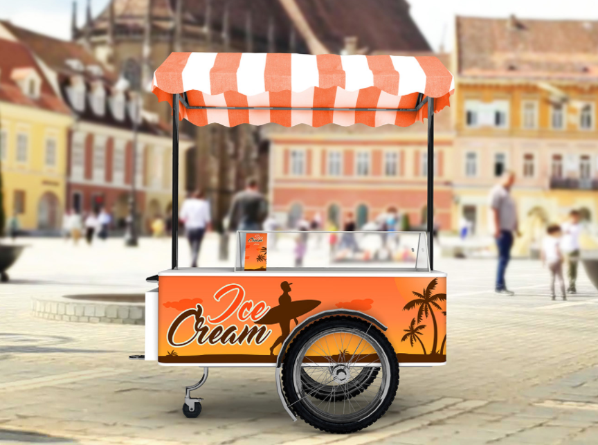 Ant Display Unique Ice Cream Cart 