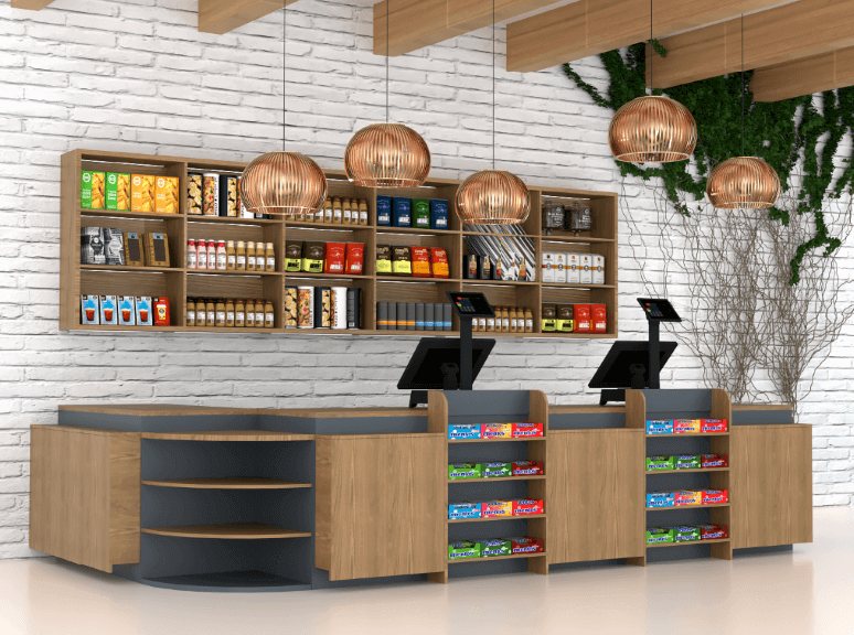 Supermarket checkout counter