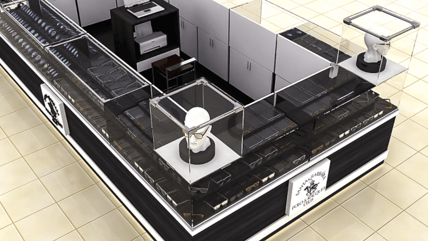 eyeglasses display case